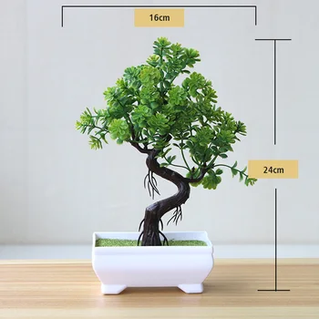 

Mini Artificial Plants Bonsai Small Tree Pot Plants Plastic Flower Potted Ornaments For Home Decoration Hotel Garden Decor