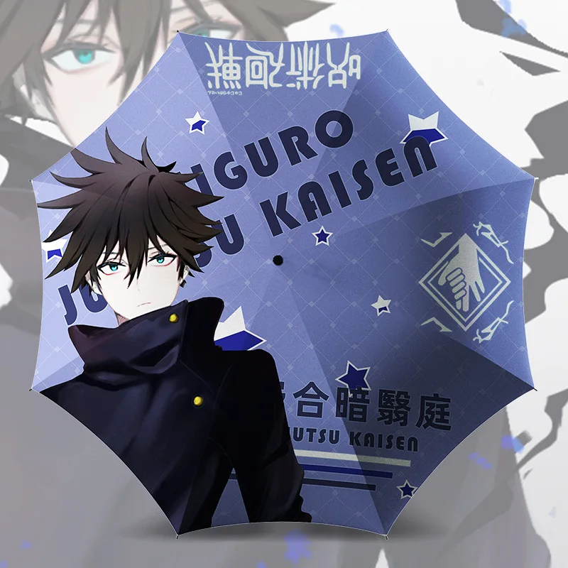 Paraguas Jujutsu Kaisen, sombrilla de moda de Yuji, Gojo, Satoru, Fushiguro, Megumi, regalo de Cosplay AliExpress