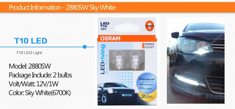 Лампа Ксеноновая OSRAM СВЕТОДИОДНЫЙ T10 W5W T20 p21w светодиодный автомобильный Боковой габаритный фонарь лампы сигнала поворота интерьер чтение светильник номерных знаков Лампы помочь вспышка Светильник Автомобиля