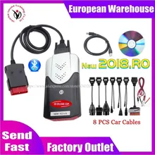 Новинка 2021, Obd2 сканер Vd Tcs Cdp Obd для delaksi Vd DS150E Cdp 2018.R0 Bluetooth для автомобиля, грузовика, диагностический инструмент + 8 шт. автомобильных кабелей Новинка 2021, Obd2 сканер Vd Tcs Cdp Obd для delaksi Vd DS150E Cdp 2018.R0 Bluetooth для автомобиля, грузовика, диагностический инструмент + 8 шт. автомобильных кабелей