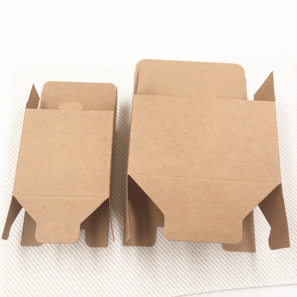 

24Pcs/Lot 2 Sizes Brown Kraft Paper Card Packing Box Blank Vintage DIY For Goods Jewelry Souvenirs Wedding Storage Container Box