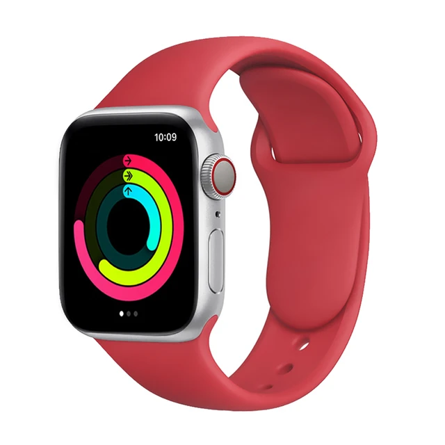 Silicone Strap for Apple Watch Band Series 7 654 321,44/40mm 42/38mm 45/41mm Smartwatch Bracelet Watchband for Apple Watch SE 23