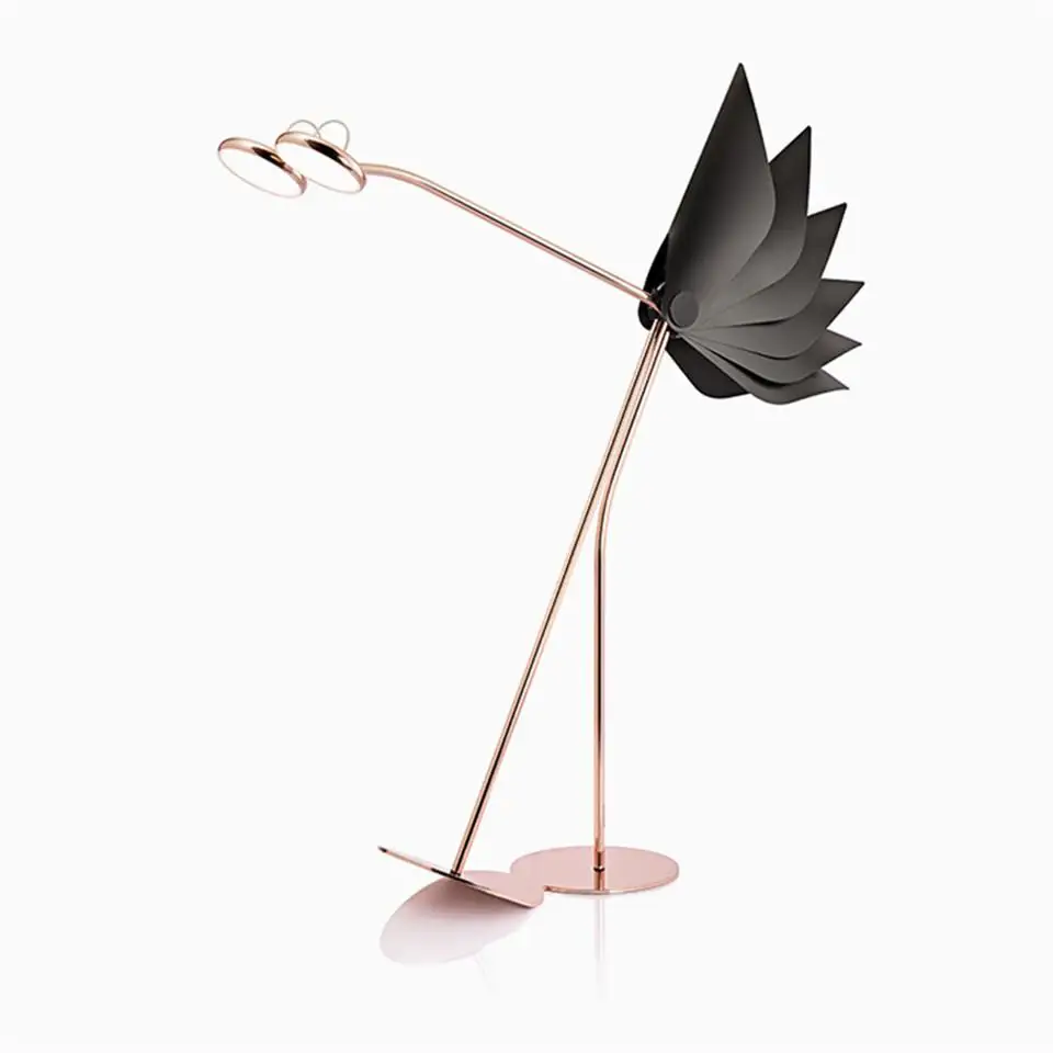 

Nordic Denmark Design Led Floor Lamp Postmodern Adjustable Foyer Floor Light Red Ostrich Office Lighing Floor Lamps Tall Lamp