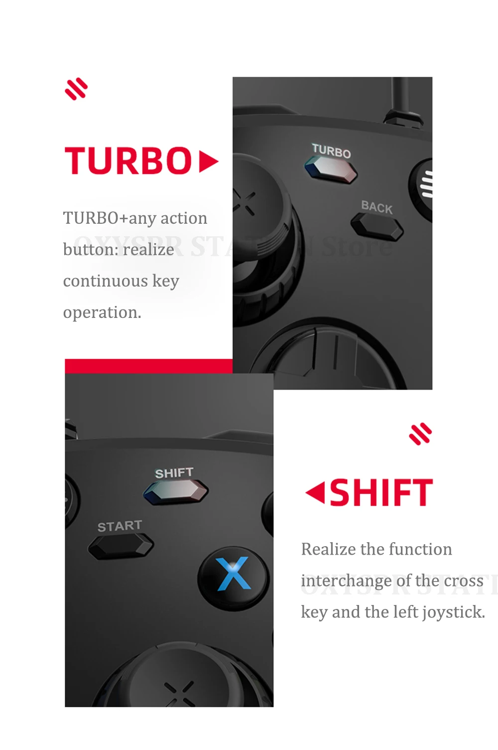 Original BETOP Asura 3 Competitiv Gamepad USB Wired Joystick Enhanced Vibration For Steam For PS3 PC TV for STB for Tesla