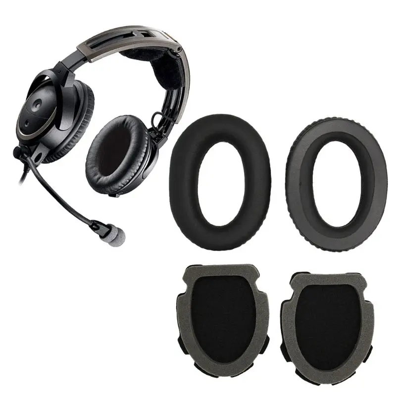 1Pair Soft Foam Ear Cushion Cover Earpads for Aviation Headset X A10 A20 Headset Q84A