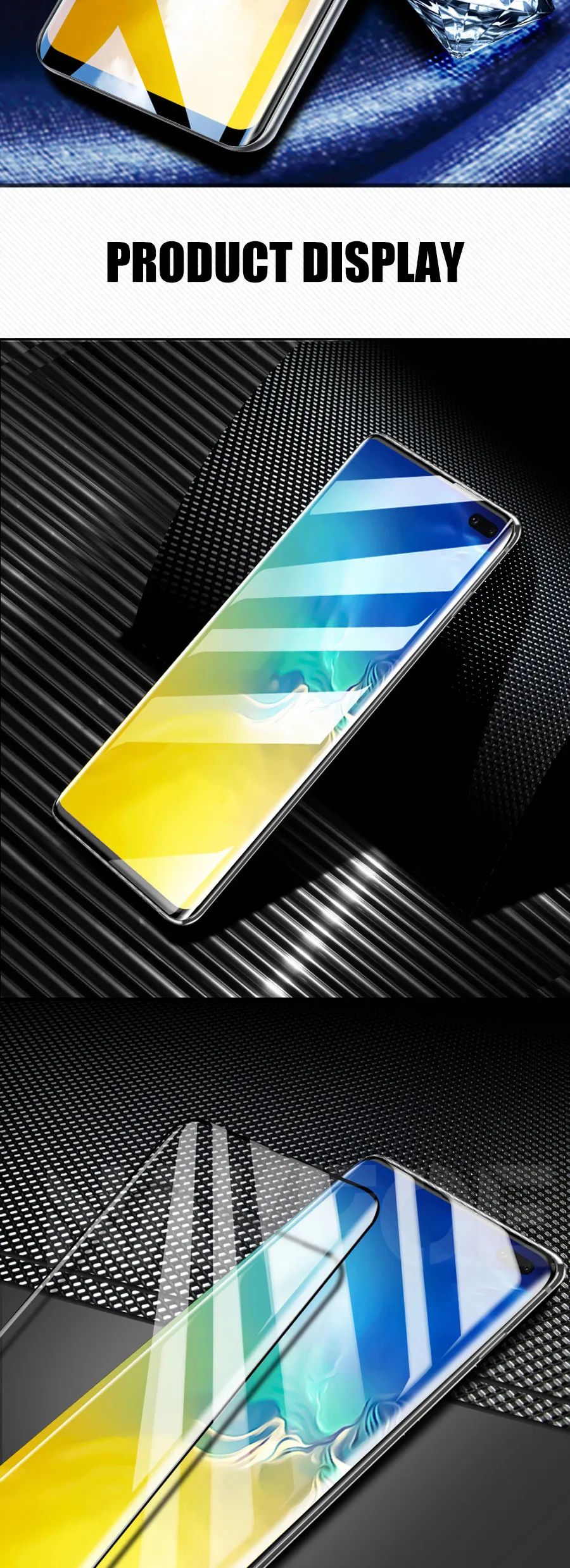 100D защитное закаленное стекло для samsung Galaxy Note 10 S10 S9 S8 ...