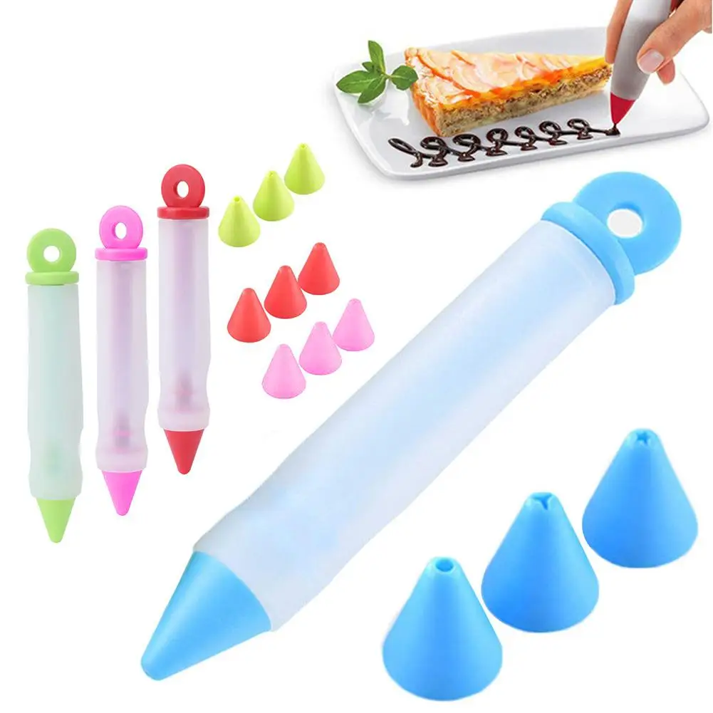 

Silicone Cream Cake Writing Pen Baking Decorating Tool Piping Pastry Nozzles