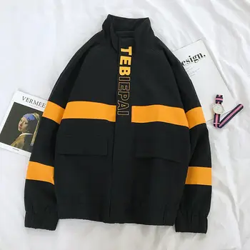 

2019 Korean New Sweatshirt Teenager Loose Leisure Standing Collar Roundneck Outwear Men Cotton Tracksuit Clothing Fashion Casual