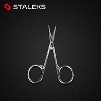 1pc STALEKS Stainless Steel SX-10-1 Eyebrow Scissors Precision Double Eyelid Sticker Scissor Elbow Barb Trimmer Nose Hair Tool 2