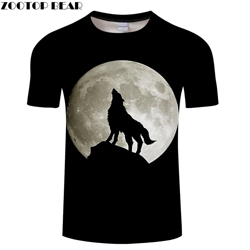 TX557 Ying and Yang Wolf Мужская футболка уличная футболка Повседневная футболка 3D модная футболка Harajuku Топ черный короткий рукав унисекс Прямая поставка - Цвет: TX557