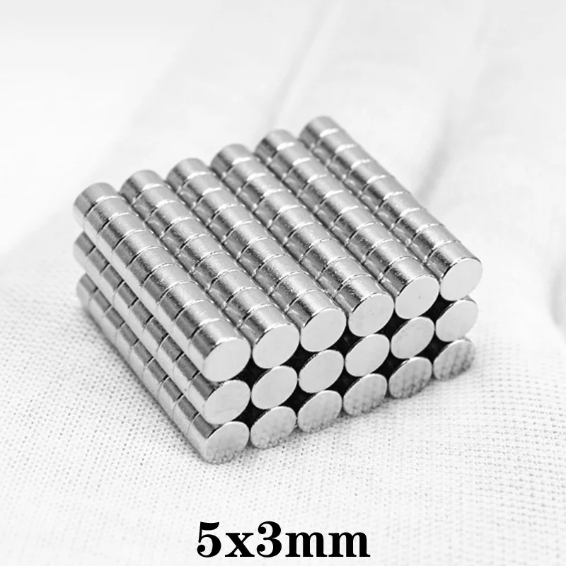 1500/2000PCS 5x3 Neodymium Magnet 5mm x 3mm N35 NdFeB Small Round Super Powerful Strong Permanent Magnetic imanes Disc | Обустройство