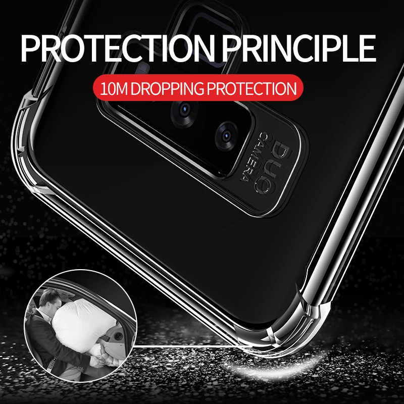 Противоударный чехол Vothoon для Samsung Galaxy S20 Ultra S10 Plus S8 S9 Note 8 9 10 мягкий