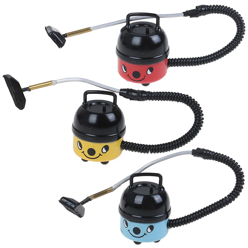 1PCS Vacuum Cleaner Black and Blue 1/12 Dollhouse Miniature Accessory Baby Toys 2