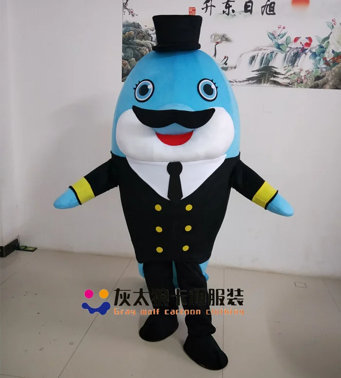 dolphin style A Распродажа; костюм-талисман в виде животного океана; костюм дельфина, Кита, медузы, акулы; карнавальный костюм; Рождественский рекламный парад; Хэллоуин - Цвет: dolphin style A