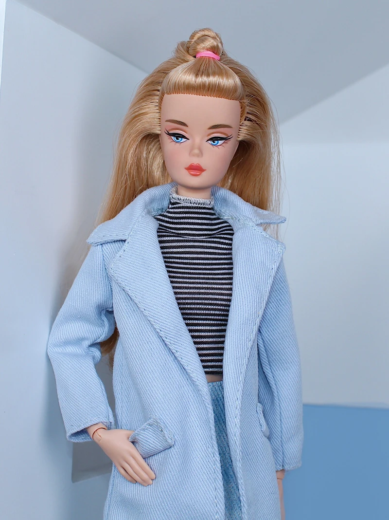 

Light Blue Parka 1/6 BJD Clothes for Barbie Doll Outfits Winter Coat Jacket 11.5" Dolls Accessories for Barbie Clothes Kids Toys