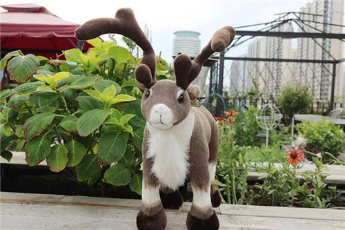 Fancytrader 18'' Simulation Reindeer Plush Toy Soft Stuffed Sika Deer Doll Wapiti Moose Elk Toy Christmas Gift Home Deco 45cm (7)