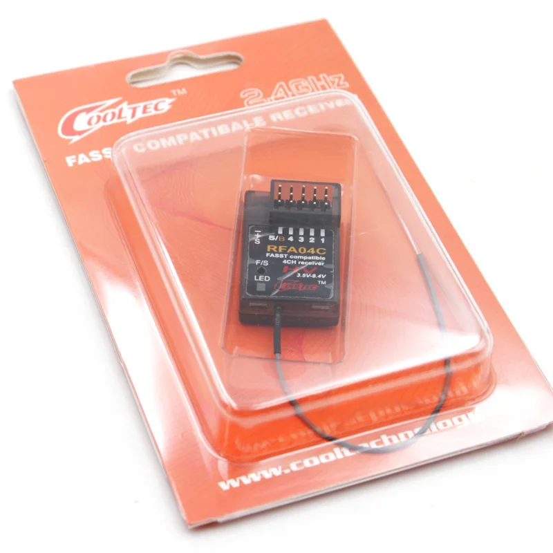Cooltech RFA04C 4 канала 2 4g Fasst совместимый приемник для Futaba 3PK 4PK RC