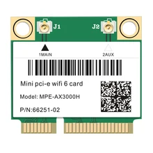 2974mbps wi-fi banda dupla 6 cartão meia mini pci-e placa de rede sem fio wi-fi à internet sem fios bluetooth 5.0 802.11ax/ac 2.4ghz/5ghz adaptador MU-MIM