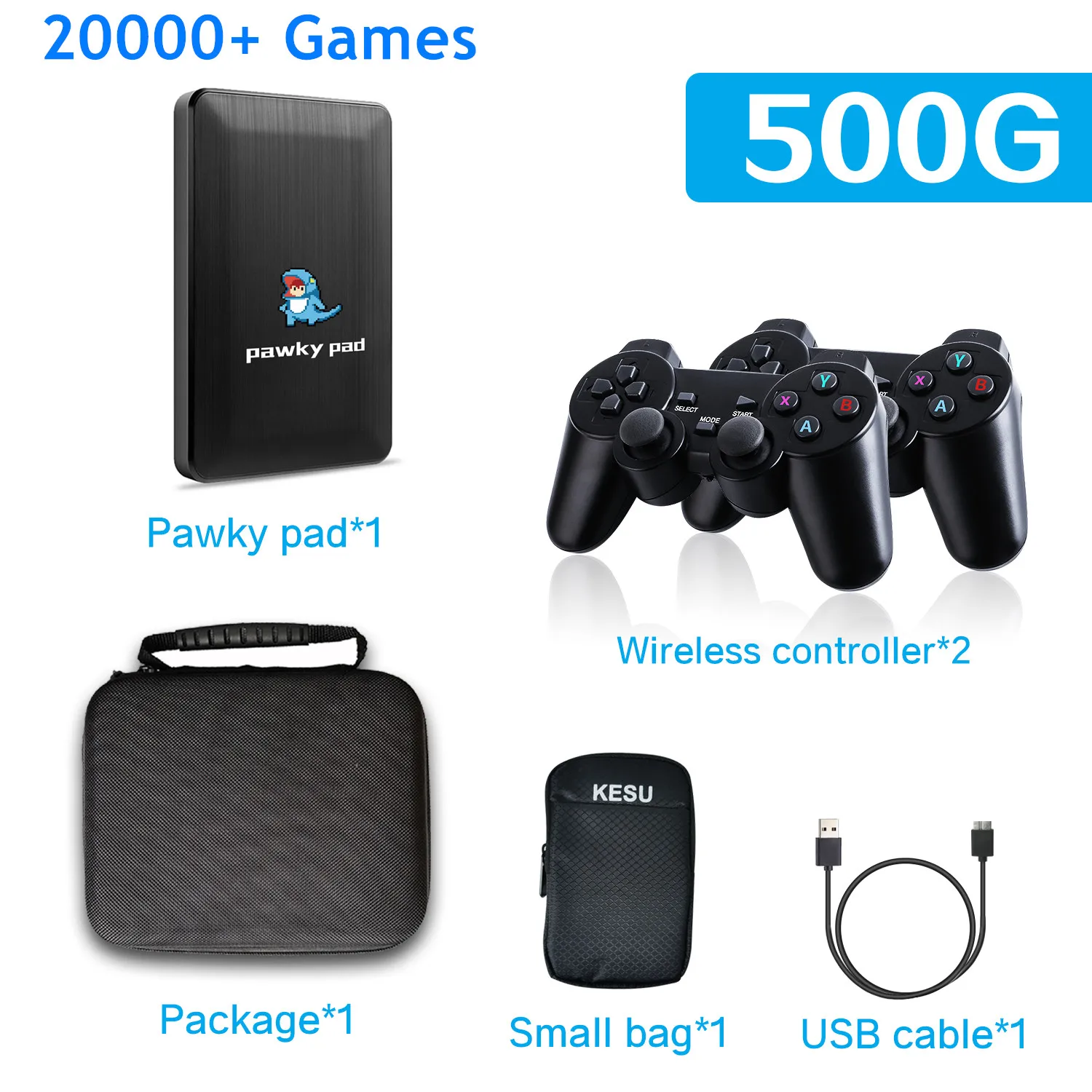 Pawky Box Pad Super Game Console For PSP/PS2/Wii/DC 60000+ Retro Video Games Player For Win PC Laptop Gaming Consoles Machine 
