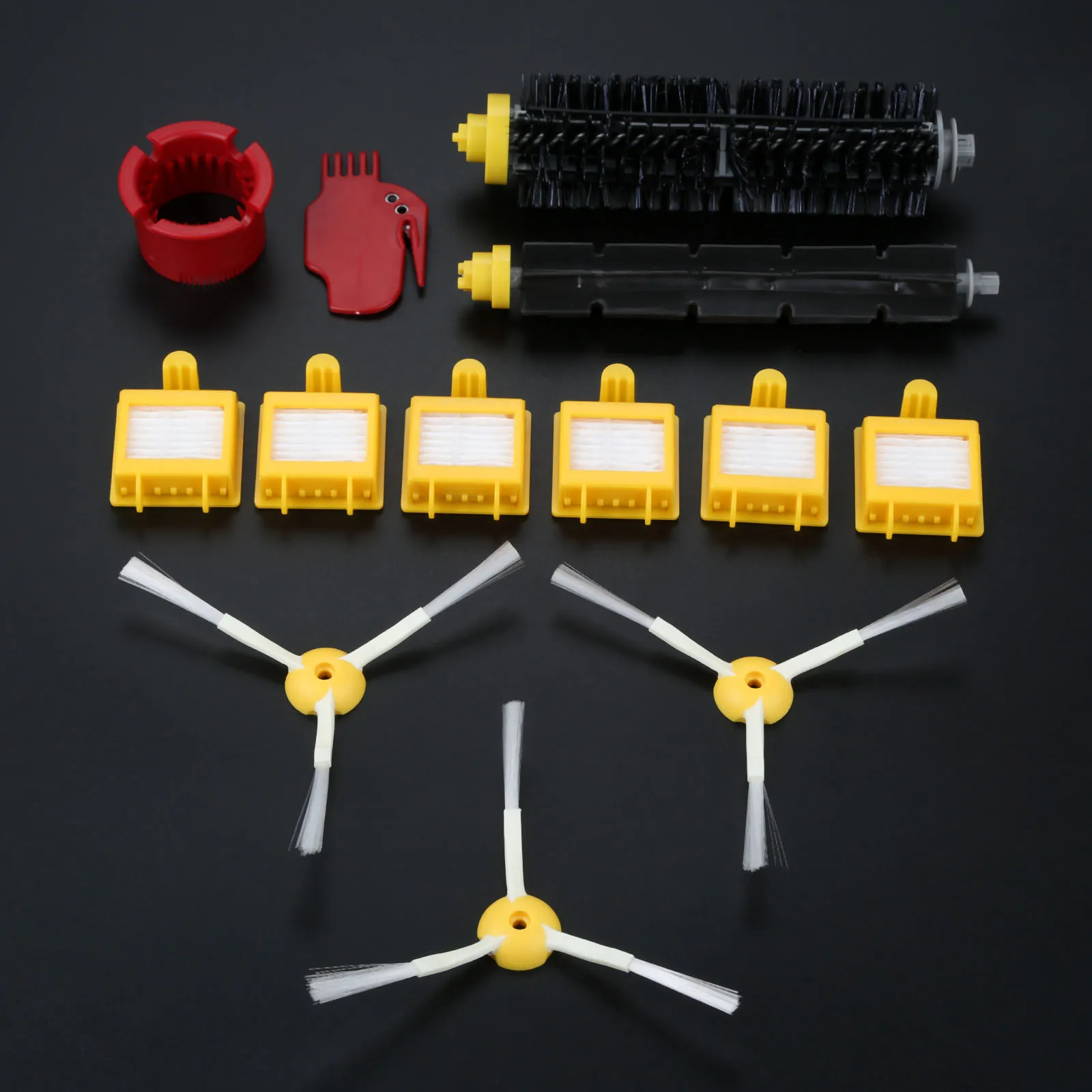 16pcs/kit Vacuum Cleaning Robots Replacement Kit fits for 700 Series Maintenance Accessory Filters/Side Brush/Roll/Screw/Tools |