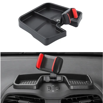 

Car Interior Styling For Jeep Renegade 2015+ Center Console Phone Stander Storage Box Organizers Container Black Accessories