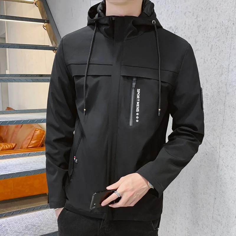 

Men Spring And Autumn Coat 2019 Korean-style Trend Versatile Tooling Jacket Men's