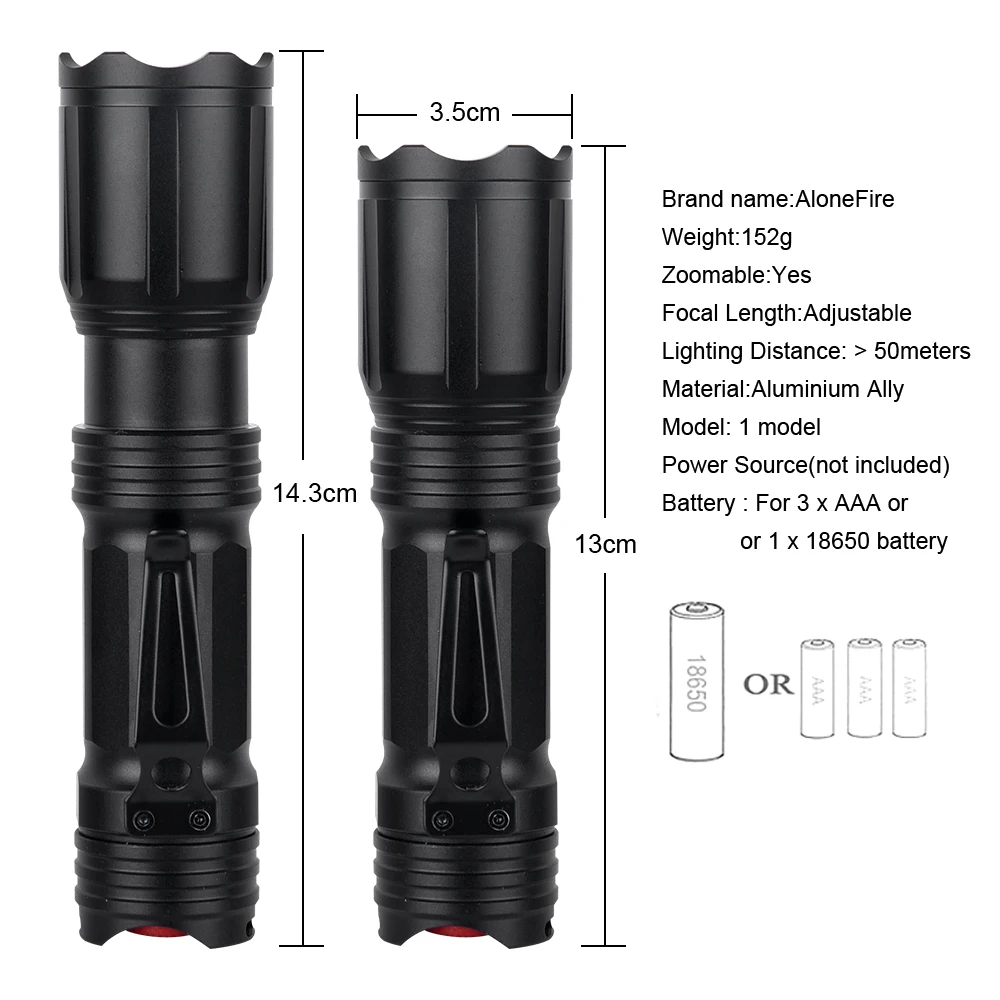 US $19.82 Anjoet Zoomable LED Flashlight Multifunctional Tactical Torch Red Green Blue White 4 Color In 1 Hunting Fishing Lamp Flash 18650