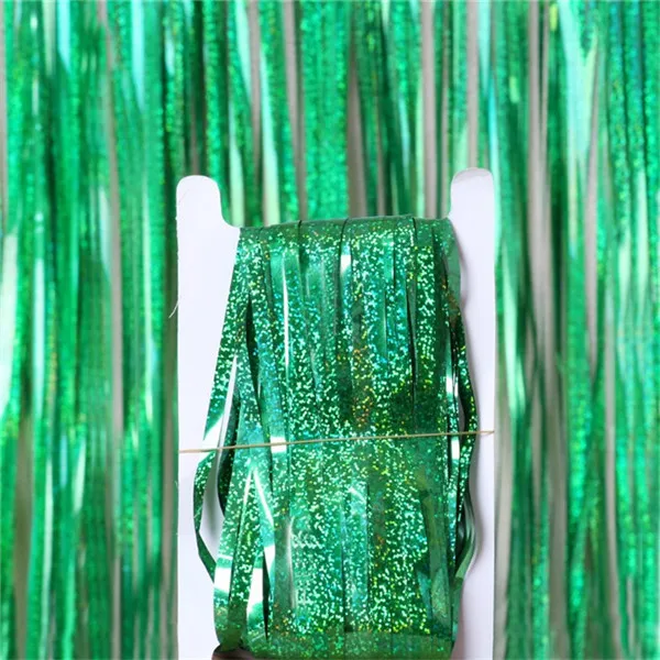 green Фон из фольги занавес для свадебного украшения и дня рождения золотой вечерние занавес-задник фон-линия фото-реквизит - Цвет: green