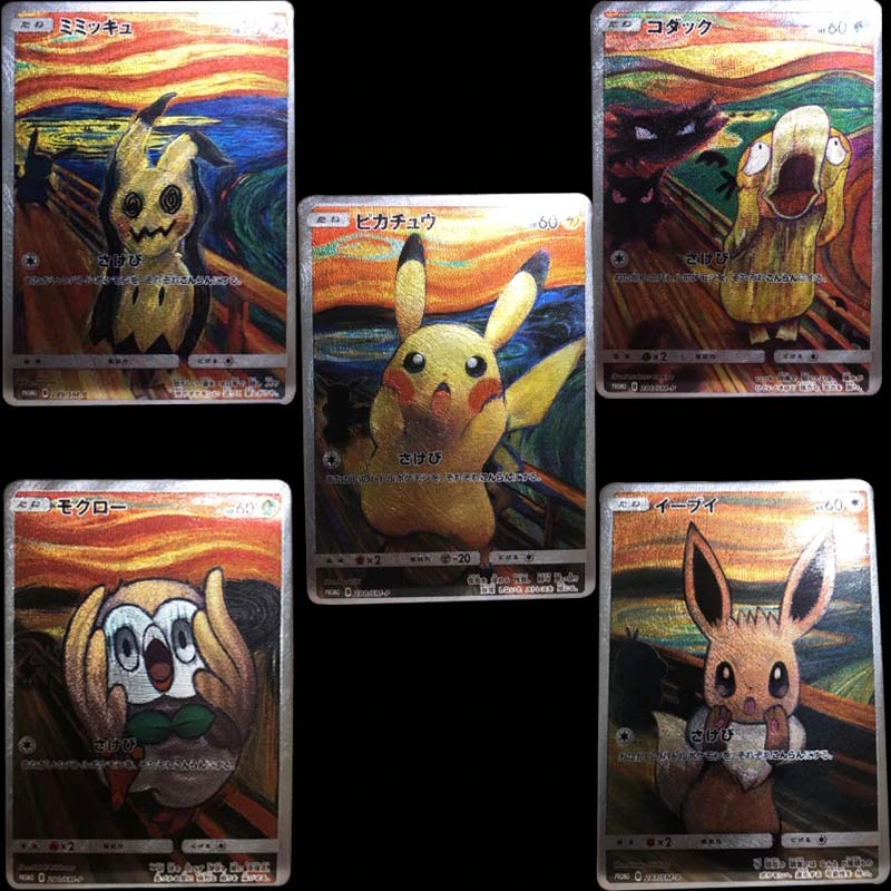 5pcs Pokemon Card Pikachu Psyduck Eevee Pocket Monster Scream Series Glamorous Flash Cards Game Collection Cards Game Collection Cards Aliexpress 5pcs Pokemon Card Pikachu Psyduck Eevee Pocket Monster Scream Series Glamorous Flash Cards Game Collection Cards Game Collection Cards Aliexpress