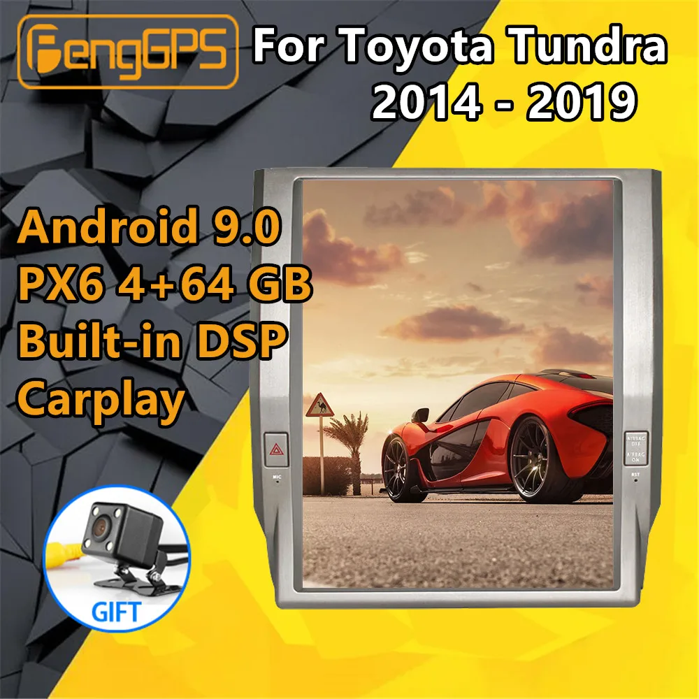 Для Toyota Tundra 2014 2019 Автомобильный мультимедийный плеер Android Tesla стиль экран Аудио
