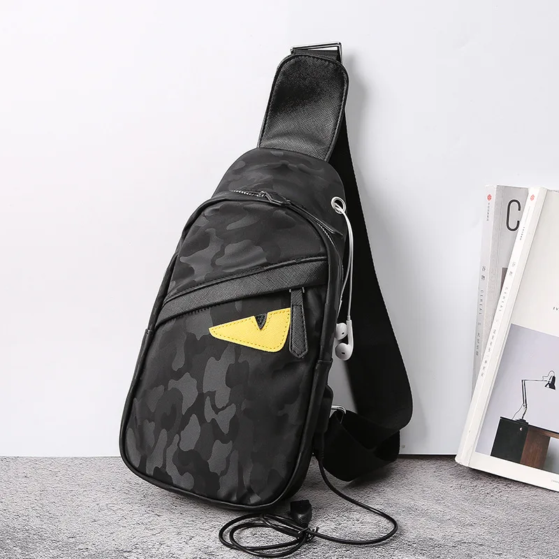 Multifunction Fashion Men Crossbody Bags USB Charging Chest Pack Unisex Waterproof Fanny Bag |