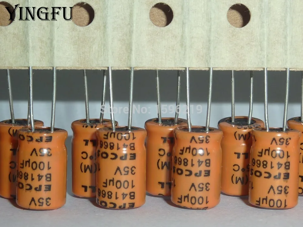 10pcs 100uF 35V EPCOS B41866 Series 8x11.5mm 125degC High ripple current 35V100uF Aluminum Electrolytic capacitors | Электронные
