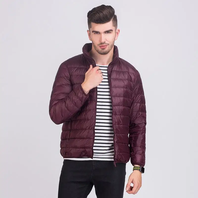 Duck Down Jacket For Men&women Winter Warm Coat Down Full Sleeve Solid Snow-outwear Lightweight Coat Outdoor PLUS SIZE - Цвет: Men 5