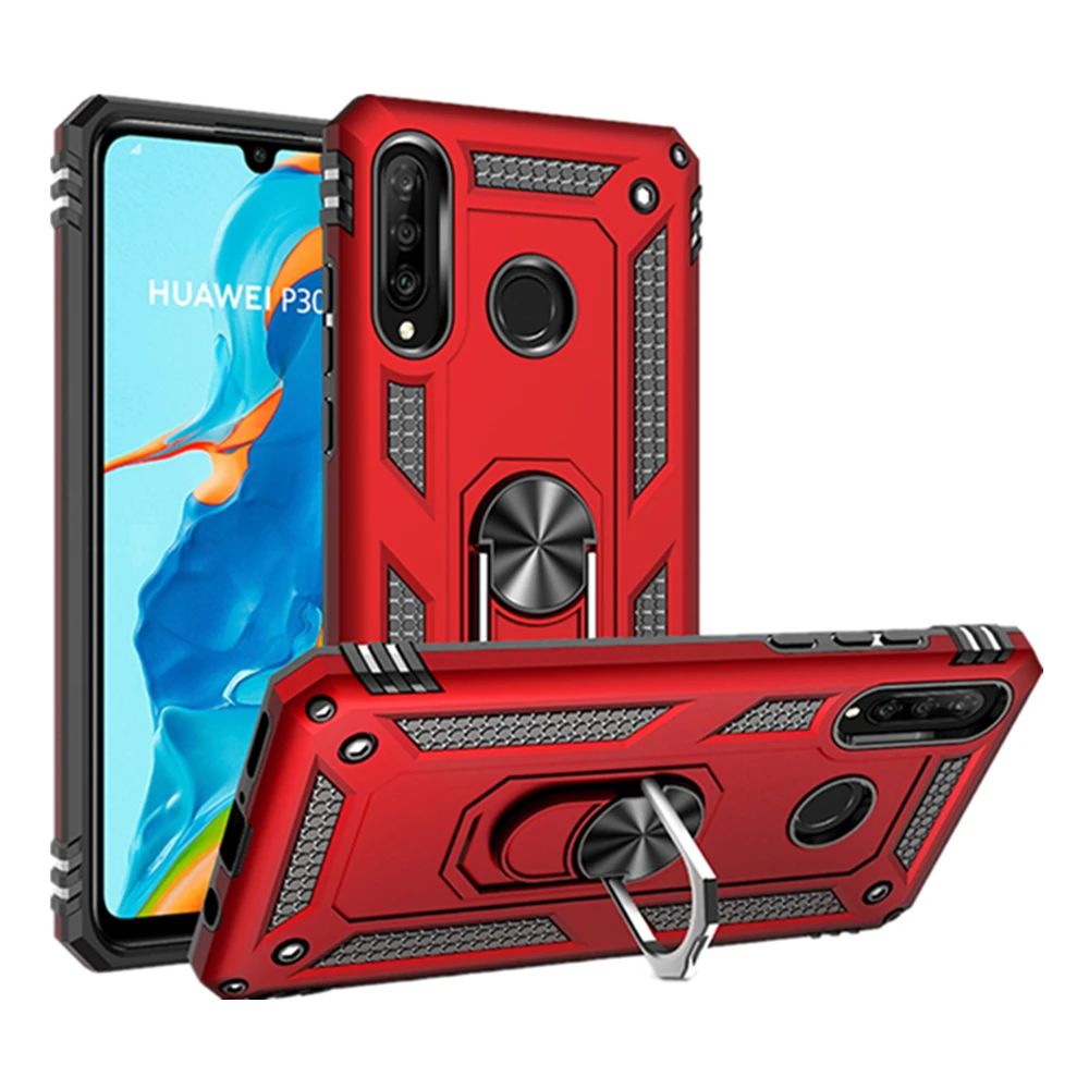 Для HUAWEI Nova 3e 5i 4e 4 5 Pro военный анти-осень ТПУ ПК кольцо автомобильное магнитное