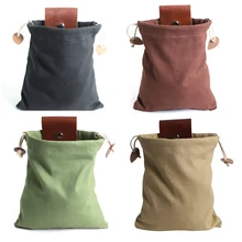 

1pc Camping Foraging Bag Waist Fruit Picker Bushcraft Hiking Survival Accessories Multitool Canvas