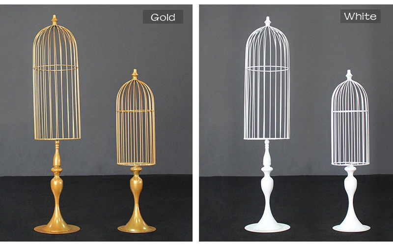 JAROWN New European Style Wrought Iron Bird Cage Floral Flower Arrangement Wedding Props Decoration Home Garden Decoration (111)