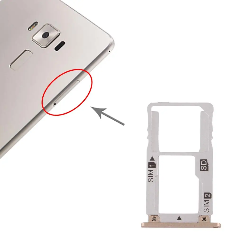 Лоток для sim-карт+ лоток для sim-карт/лоток для карт памяти Micro SD для Asus Zenfone 3 Deluxe Z016S Z016D ZS570KL