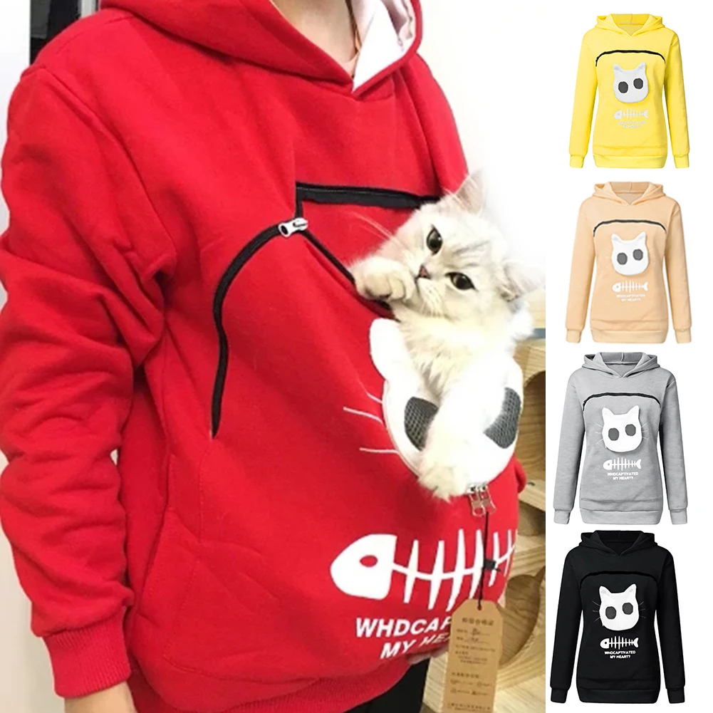 Cat Lovers Hoodie Cuddle Pouch