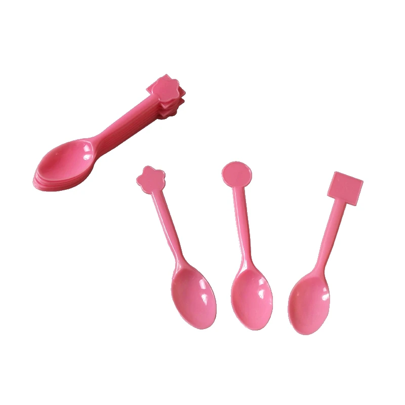 Посуда пластиковая одноразовая Набор ножей вилка ложка синий розовый сплошной цвет день рождения детский душ Праздничная Вечеринка столовая посуда