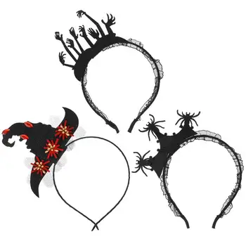 

3pcs Headdress Chic Creative Durable Spider Headband for Halloween Party