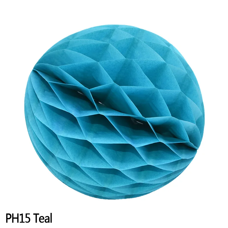 PH15 Teal 5 шт. 20 см декоративный цветок сотовый шар бумажный фонарь для свадьбы, дня рождения, украшения для детского душа - Цвет: PH15 Teal