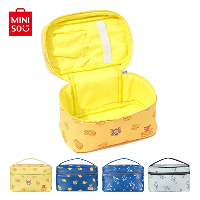 MINISO colección Anime gracioso bolso cosmético portátil al aire libre chicas bolsos de maquillaje para casos organizador de Tom y Jerry Disney de moda|Bolsas y estuches de cosméticos| - AliExpress