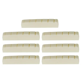 

7 X Buffalo Bone Guitar Saddle Bridge Groove Bridge Kit For LP Style Electric Guitar, 43mm