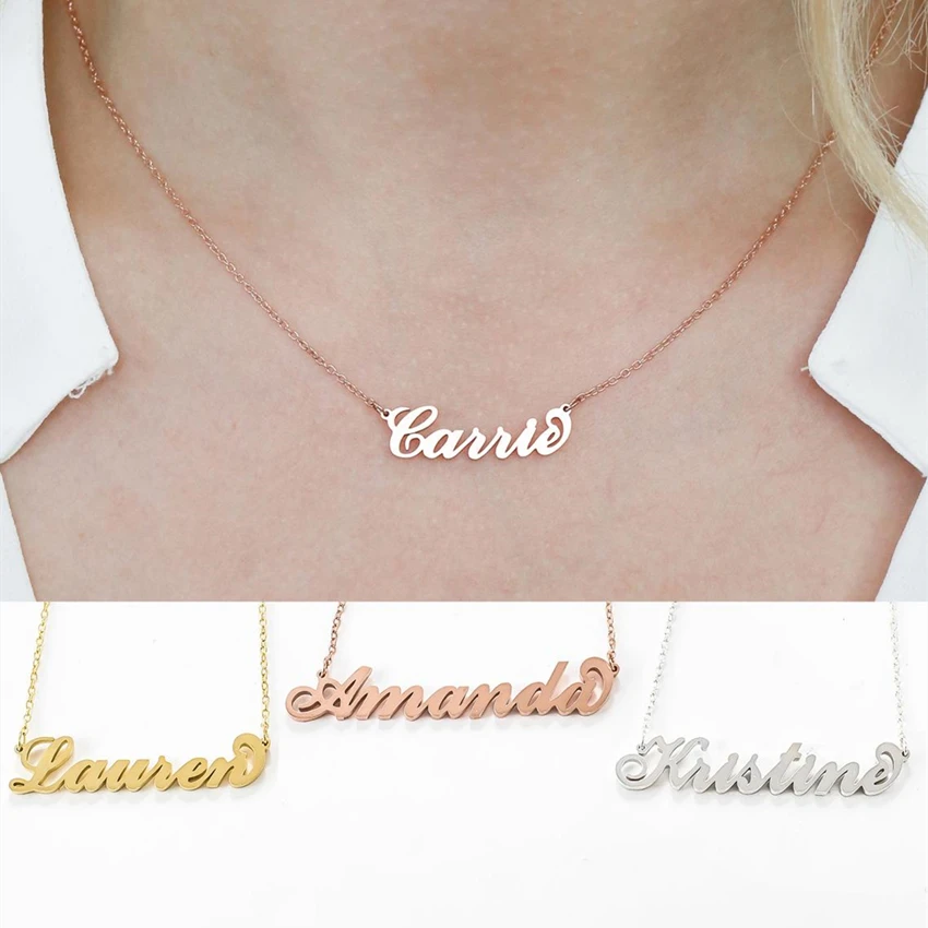 Mermaid Tail Name Necklace Customized 
