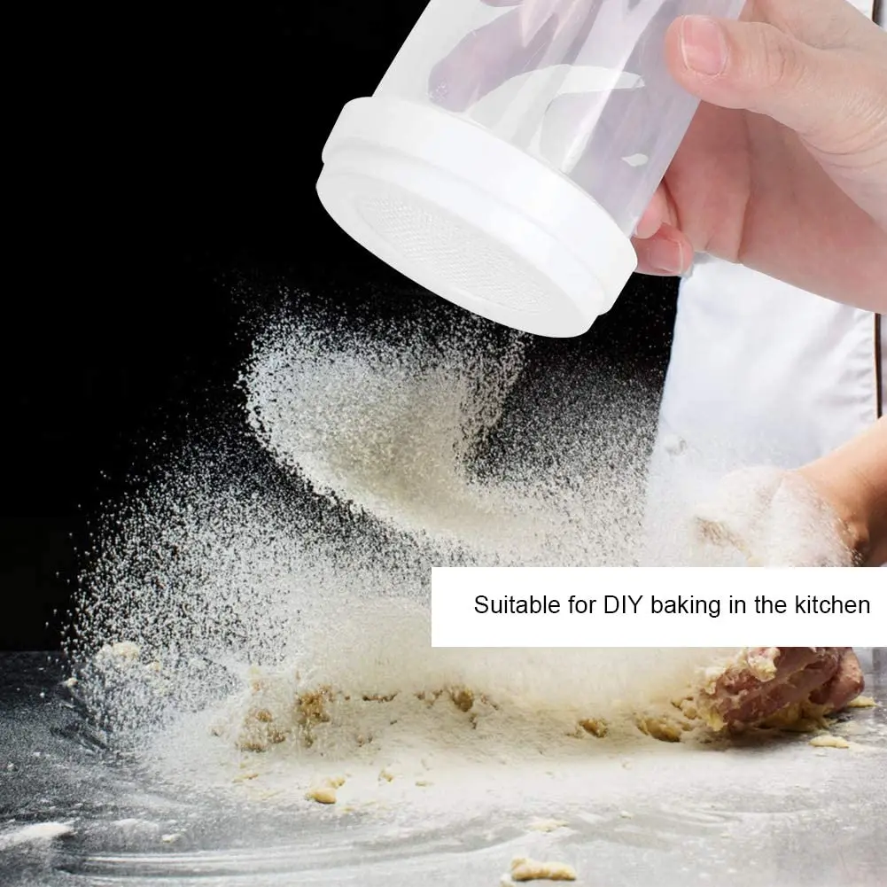 Flour sifter Baking tools Mesh strainer Fine mesh strainer Powder sieve Powder sugar shaker Powder Sugar Shaker Lid Icing Sugar Powder Can Fancy Coffee Dredger Chocolate Shaker Cocoa Flour Sifter Fine-mesh