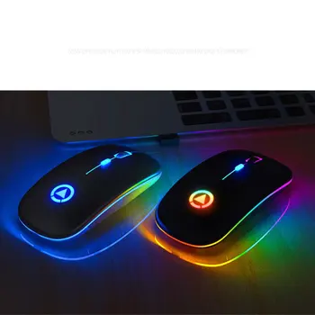 

A2 2.4G Wireless Mouse 7 Colors Backlit Mice USB Optical Silent Rechargeable Gaming Mouse For Laptop PC Computer Accessories