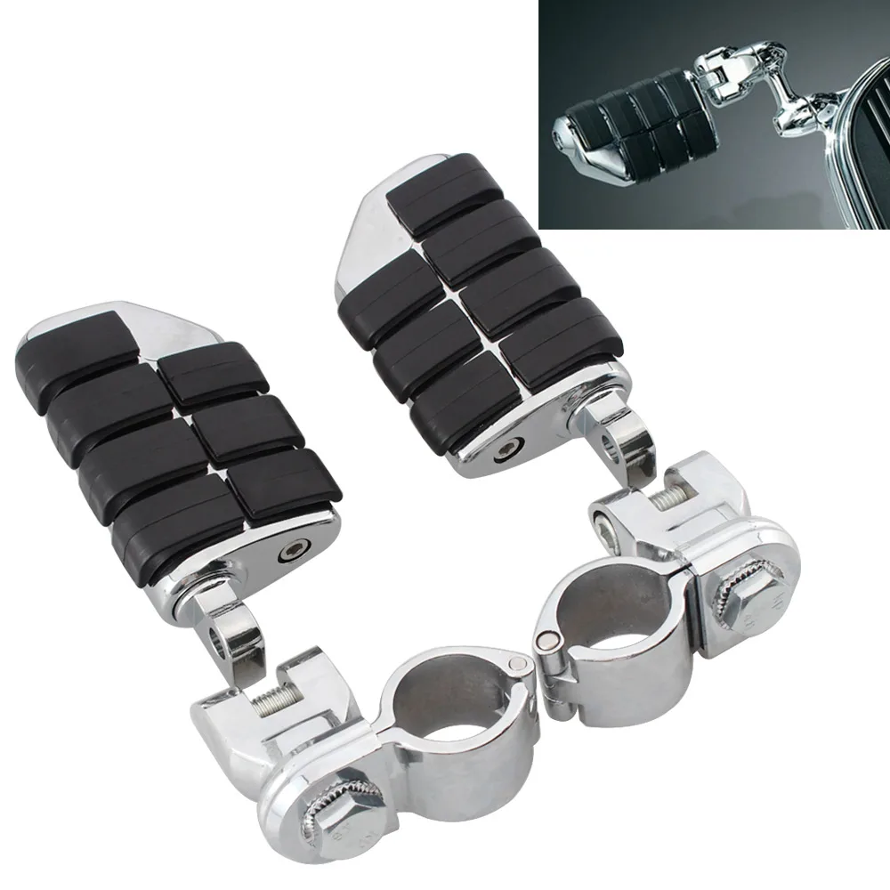 Motorcycle Foot Peg Clevis Clamp Mount For Harley Honda 1-1/4&quot Highway Engine Guard Crash Bar Pegs Universal | Автомобили и