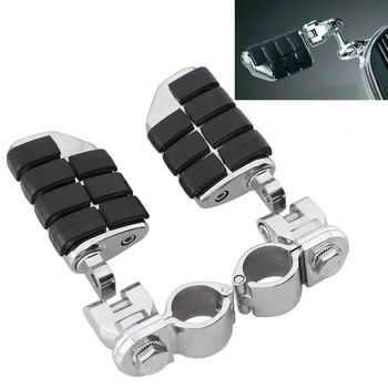 

Motorcycle Highway Crash Bar Clamp Footpeg Footrest Engine Guard Foot Peg For Triumph Harley Bobber Kawasaki Chopper