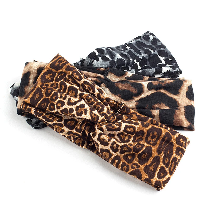 Latin Dance Accessory Salsa Tango Cha Cha Rumba Practice Wear Fashion Leopard Print Headband Elastic Dance Headdress DNV13561