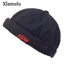 Для мужчин Для женщин Череп Кепки шляпа Повседневное Байкерская Кепка Docker в морском стиле механика без полей однотонные Цвет корейский стиль; модная зимняя куртка на хлопковом подкладе для мальчиков мужская шляпа